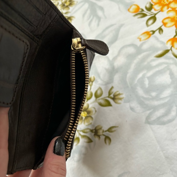 Anya Hindmarch Dark Brown Leather Wallet - Picture 10 of 13